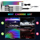 Vgetting For Tesla Model 3 Y S X Car Ambient Lights 10 in 1 Footwell Universal RGB Atmosphere Lamps USB APP Remote Cigar Lighter