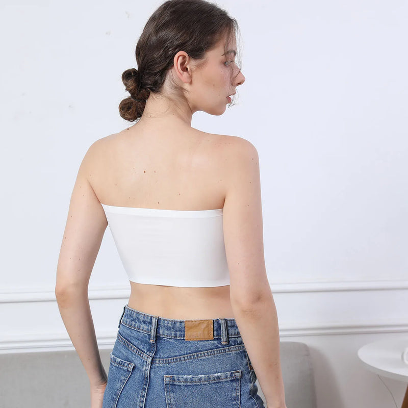 Bra Band Top Took That Fall Seamless Bojo No Trace Steel Bra, Comfortable Bra, Ice Silk Fabric Sports