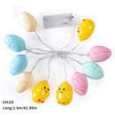 1.5m Easter LED Bunny String Lights for Home Decor Carrot Rabbit Chick Egg Fairy Light Garland Ornament Happy Easter Party Gifts
