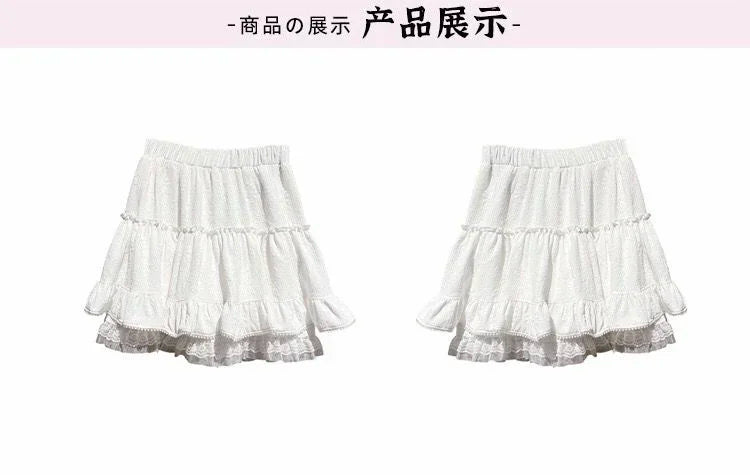 Lace Side Women's Summer Design Short Small High Waist Style Faldas Clothes for Women Skirts