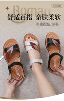 New genuine leather soft sole comfortable sandals with leaf logo Mom's shoes Women's sandals Office hiking Summer hot selling