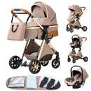Newest Baby Stroller 3 in1 Multifunctional Stroller Easy Folding Travel Portable Baby Carriage Safety Seat EU Standard