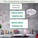 Coffee art canvas print, mural decoration, suitable for living room bedroom and hallway, 1.5 inch thick pine solid wood frame