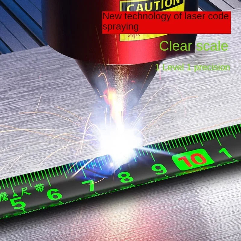 Self-locking High-precision Steel Tape Measure Thickened Wear-resistant Drop-proof Tape Measure 10M Metric Measuring Tools
