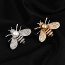 Enamel Rhinestone Pearl Bee Brooches For Women Unisex Trendy Insect Animal Brooch Clothes Suit Buckle Accessories Jewelry Gifts