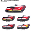 LED Tail Lights for BMW 5-Series 2011-2016 F10 M5 Dynamic Animation Sequential Turn Signal Rear Lamps Assembly
