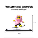 Car Interior Cartoon Mini Sliding Bear Console Cartoon Decoration Cool Auto Anime Car Accessories