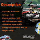 2 Stück CNHL 3S 11.1V Lipo Akku 2200mAh 30C 70C mit XT60 Stecker für RC Flugzeug Hubschrauber Quadrocopter FPV Drohne Auto Rennsport Hobby