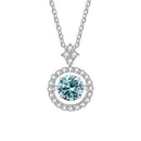 BIJOX STORY 1 CT Moissanite Pendant For Women Simulated Diamond Necklace S925 Sterling Silver Jewelry Girl Valentine's Day Gift