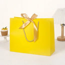 10pcs/lot High Quality Pretty Pink Gift Bag Gift Box Ornament Pajama Book Black Handle With Ribbon Paper Box Bag Kraft Packaging