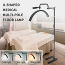 Floor lamp with mobile phone holder, Half moon beauty lamp, nail lamp, tattoo lamp, eyelash extension lamp, LDE fill light, adju