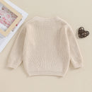 2023-10-12 Lioraitiin 0-18M Baby Mädchen Strickpullover mit Liebesherz-Stickerei Sweatshirt Pullover Tops Kleinkind Valentinstag Kleidung