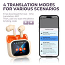Touch Screen Translator Earbuds Wireless Bluetooth Headphones 144 Languages Translation have Noise Cancelling Business Headset