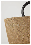 2025 New Fashionable Summer Beach Vacation Bucket Type Beach Bag Simple And Versatile Large Capacity Handbag For Women Trendy