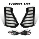 Car LED Front Bumper Daytime Running Light  For Toyota Tacoma 2024 Start-up Animation DRL Fog Lamp White Yellow Turn Signal Lamp