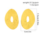 Exaggerated Large Irregular Ellipse Stud Earrings for Women Trendy Charms Wedding Accessories 2023 Fashion Jewelry Female Gifts