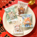 2025 Chinese New Year Snowflake Crispy Packaging 100Pcs 7x10cm Baking Cookie Machine Sealed Candy Bags