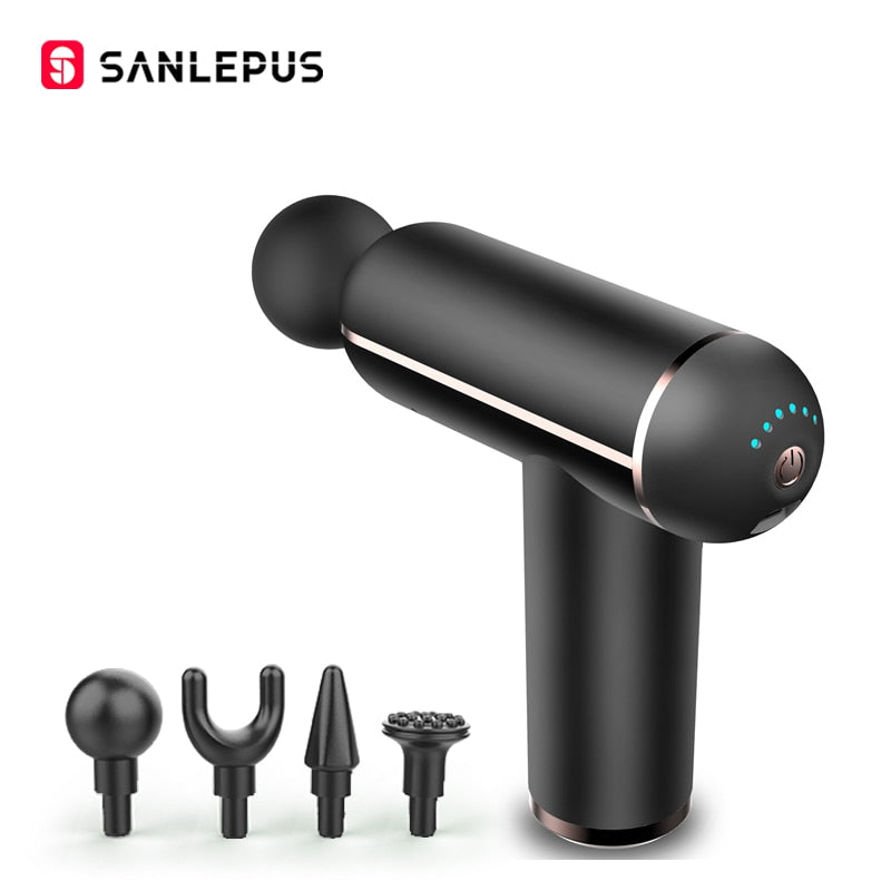 SANLEPUS Portable LCD Massage Gun For Body Neck Back Electric Percussion Massager Deep Tissue Muscle Relaxation Fitness Slimming