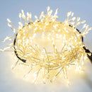 10M 300LEDs Sliver Cluster LED Fairy String Light With Waterproof Plug in Outdoor For Garden Wedding Christmas Tree Decoration