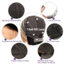 220 Density Straight 13x6 HD Lace Frontal Wig Brazilian Pre Plucked 13x4 Lace Front Human Hair Wigs for Women 360 Full Lace Wigs