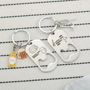Beer Bottle Opener Stainless Steel Keychain Pendant Father's Day Gift