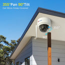 Ctronics 5MP 4MP WLAN-Kamera Deckenhalterung 360 PTZ 2-Wege-Audio Personenüberwachung Auto-Tracking CCTV Innen/Außen Nachtsicht