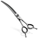 Fenice CIQ Professional 7.0/7.5 Inch JP440C Dog Grooming Scissors Curved Chunker /Thinning Scissors for Dogs Cats and Other Pets