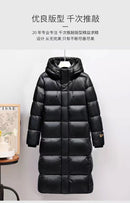 The Obsidian Down | Hand-Crafted Shiny Puffer with White Duck Down Insulation
