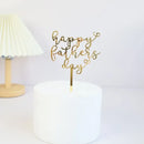 New Dad's Happy Birthday Cake Topper Golden Beer Super Dad High-grade Acrylic Father's Day Party Cake Toppers Dessert Decoration