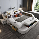 Queen Size Storage Double Bed Aesthetic Nordic Master Modern King Double Bed Multifunctional Smart Cama Casal Room Furniture