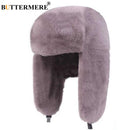 BUTTERMERE Fur Caps Women Bomber Hats Pink Winter Hat Russian Female Thicker Warm Solid Soft Windproof Ear Flap Ushanka Hat 2022
