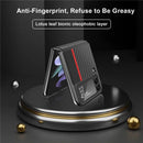 EUCAGR Ultradünne Kohlefaser-Lederhülle für Samsung Galaxy Z Flip 3 4 5 Rückabdeckung für Samsung Z Flip 6 Stoßfeste Handyhülle