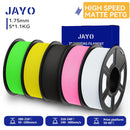JAYO PETG 3D Filament 1.75MM High Speed PETG 3D Printer Filament 4Rolls High Flow Speedy Matte Effect 3D Printing Mateials