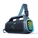 Soundcore Boom 2 Plus Outdoor-Lautsprecher, 140 W, 2+2 Kanäle, BassUp 2.0, 20h, Schnellladung, IPX7 Wasserdicht, RGB-Beleuchtung, USB-C, Po
