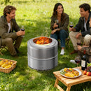 The Ember Basin | 19" Smokeless Stainless Steel Outdoor Fire Pit