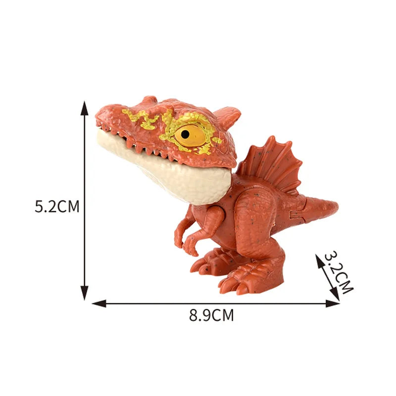 Jurassic Biting Finger Dinosaur Animals Model Toy Movable Joints Simulation Tricky Chameleon Hippo Kids Birthday Christmas Gifts