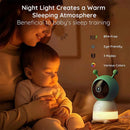 BOIFUN 2K 5" Baby Monitor Camera, Colorful Night Lights, 360° Rotation with Phone App, Motion Monitoring, Automatic Tracking