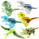 Jurassic Dinosaur Park Dinos World Building Blocks Animals Tyrannosaurus Rex Indominus I-Rex Blue Figures Triceratops Toys