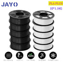 JAYO 3D Filament Printer PLA PLUS/PLA /PETG/PLA+2.0/ABS/TPU 1.75mm 10Rolls for FDM 100%No bubbel 3D Printer Materials DIY Gift