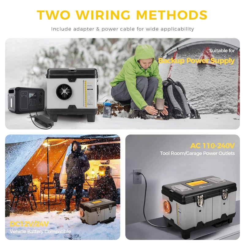 TB10PRO 8KW 12/24/220V Diesel Air Heater w/ App Control, CO Alarm&Wireless Temperature Sensing Switch Heater for Car RV camper