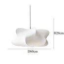 Wabi Sabi Living Room Ceiling Lamp Shop Bar Parlor Pendant Lights Silk Hanging Chandelier Home Decorations Lustre E27 (No Bulb))