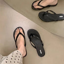 SUOJIALUN 2025 Summer New Brand Women Slipper Fashion Narrow Band Slip On Flip Flops Soft Flat Heel Outdoor Casual Dress Slides