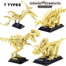 Jurassic Dinosaur World Series T-rex Mosasaur Triceratops Skeleton Building Blocks Fossil Model Bricks Figure Dino Toys Kid Gift