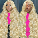 613 Blonde Body Wave 13x6 HD Transparent Lace Front Wigs 40 46 Inch 200 Density Brazilian Human Hair Pre Plucked For Black Women