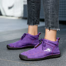 Western Chic Handmade Ankle Boots - Premium Hand-Stitched, Soft Leather, Casual Outdoor Shoes for Women - Comfortable, Durable,