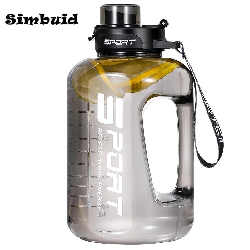 1.2L/1.7L/2.5L Large-Capacity Sports Water Bottle with Straw Belly Cup for Fitness Gym Kettle Portable Plastic Cup Drinkware