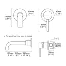 Bagnolux Wire Drawing Gold Concealed Basin Bathroom Faucet Brass Round Hole Water Outlet  Bathroom Hotel Decoration Faucet