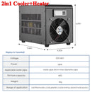 60L Aquarium Water Chiller Cooler Warmer 2in1 50-104 °F for Home Aquarium Fish Shrimp Coral Jellyfish 200-300 L/H Chiller Heater