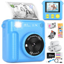 ortable travel toys, children's cameras, instant printing FHD selfies, digital cameras for children aged 3-12, Christmas and bir
