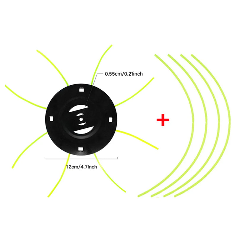 Steel Lawn Mower Head Free with 4 Lines Replacement Gasoline/Lithium Grass Trimmer Head Removal Of Garden Weed Brushcutter Part